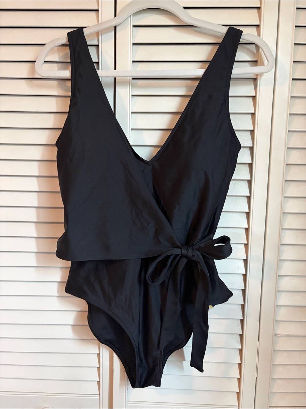 summersalt Black One-Piece Tie Wrap Swimsuit